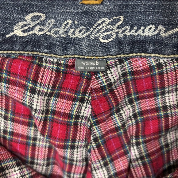 Eddie Bauer Women's Relaxed Boyfriend Fit Flannel Lined Jeans Size 6 - Picture 3 of 5